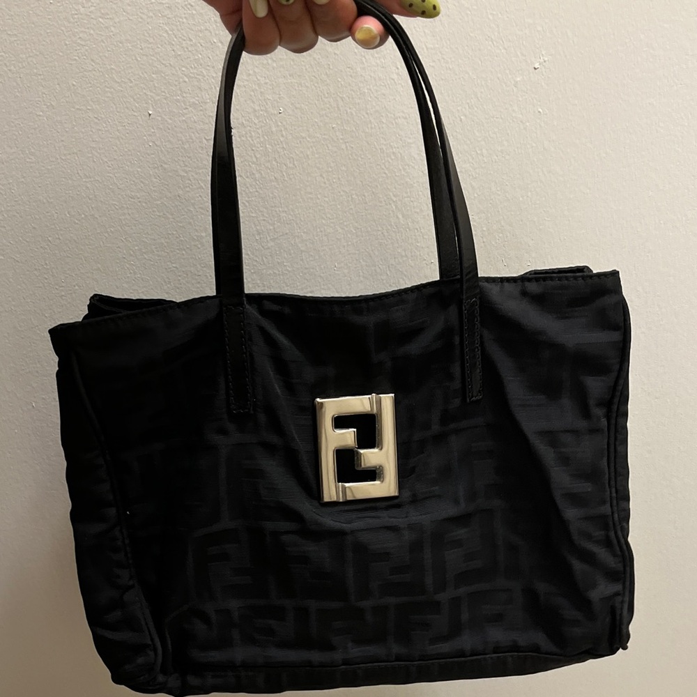 Vintage Fendi Zucca Nylon Mini Tote (Authentic)